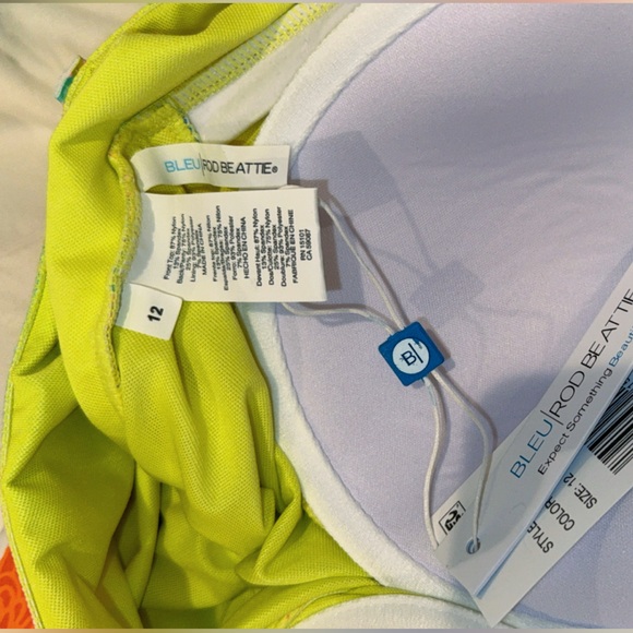 BLEU Rod Beattie SWIMSUIT, SHIRRED Slimming Tummy Control Bright Colorful $129 - Picture 12 of 15